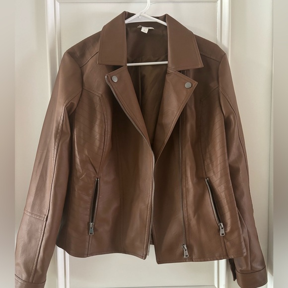 Brown Pleather Jacket - Picture 2 of 11